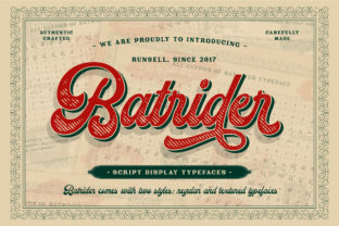 Batrider: A Playful Vintage Display Font for Nostalgic Branding
