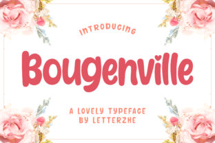Bougenville Display Font for Elegant Craft Projects