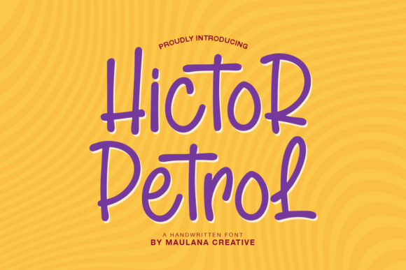 Hictor Petrol: A Handwritten Sans Serif Font for Playful Brand Identity