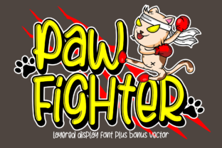 Paw Fighter: A Dynamic Handwritten Display Font for Creative Branding